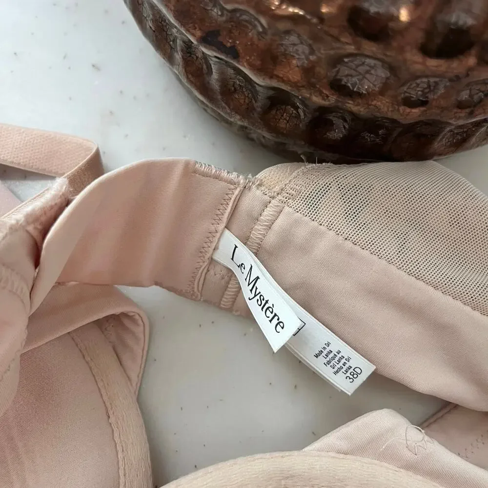 Le Mystère Push Up Underwire Classic Bra Nude Beige 38D Classic